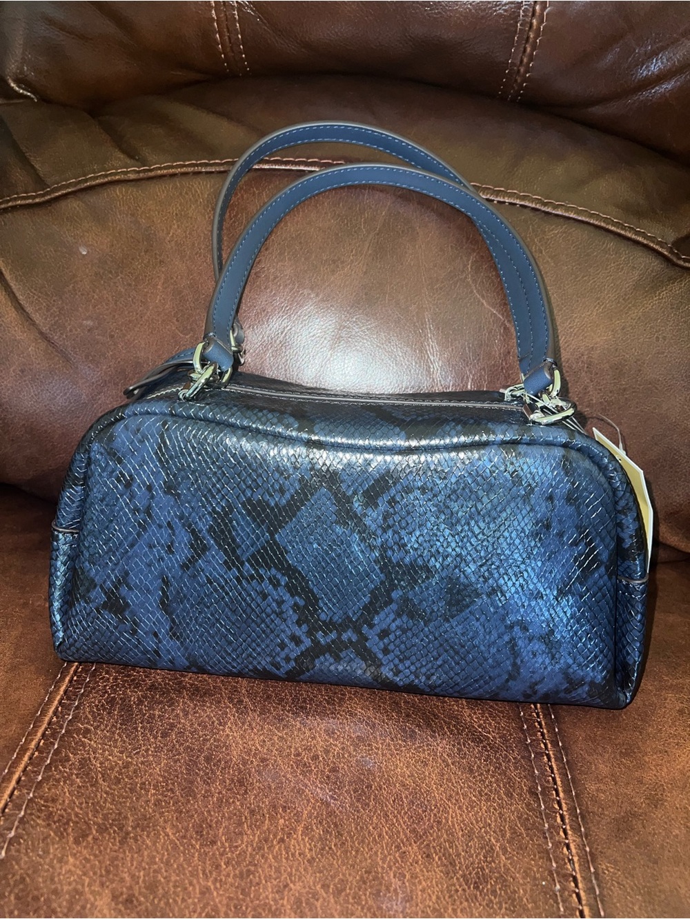 Cecily Small Studded Snake Embossed Shoulder Bag Michale Kors - Picture 3 of 5